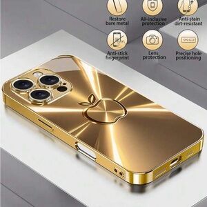 Gold Protective Case for iPhone 15 Pro Max